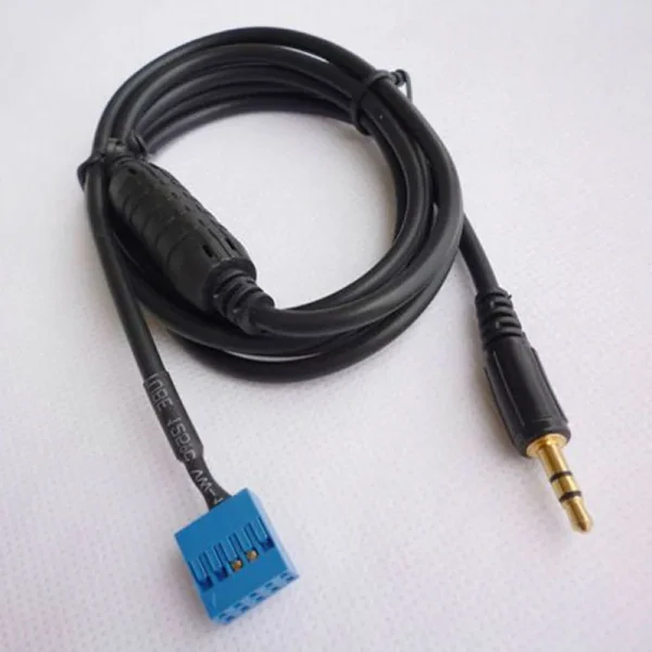 Kabel wejściowy AUX samochodowy, męski, 3,5 mm, adapter do BMW E46 1998-2006 | Wysokiej jakości stop aluminium