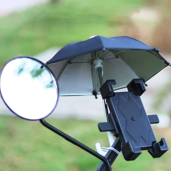 Przenośny, miniaturowy uchwyt na telefon motocyklowy z parasolem – trwały i praktyczny pokrowiec na gałkę zmiany biegów