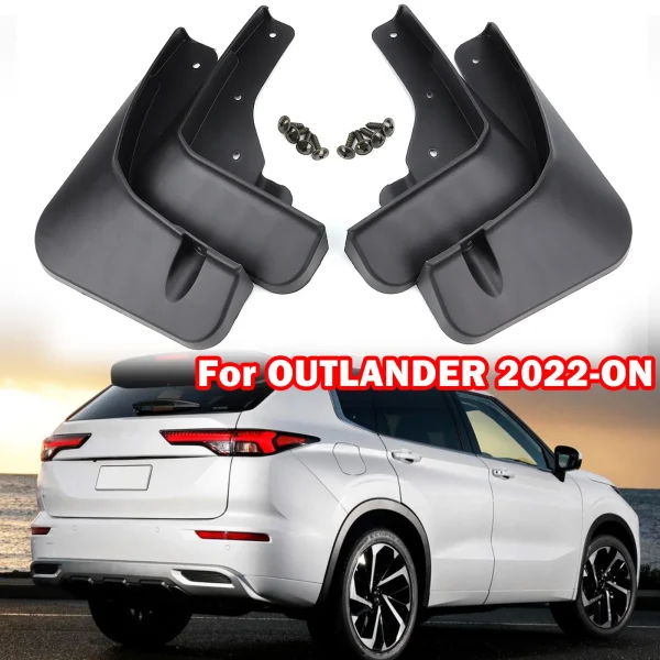 Osłony przeciwbłotne XUKEY Deluxe Shape do Mitsubishi Outlander PHEV GM GN ZM 2022-2024 - zestaw 4 sztuk