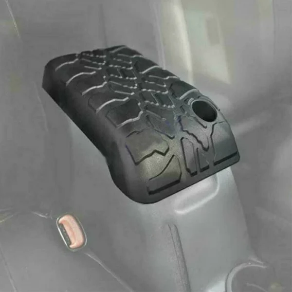 Pokrowiec na podłokietnik konsoli środkowej POSSBAY Jeep Wrangler TJ – czarny wzór bieżnika opon (1997-2006)