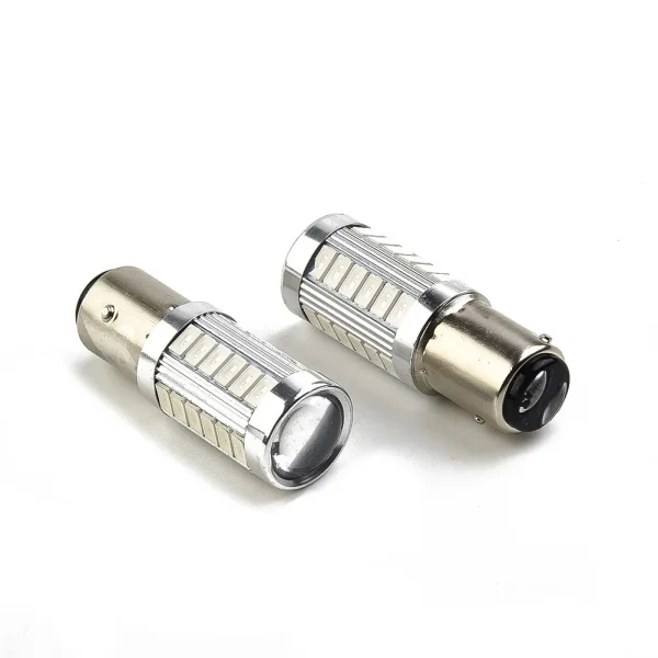 Żarówki LED o wysokiej jasności do świateł hamowania - 2 szt., białe, 1157 P21/5W BAY15D, energooszczędne