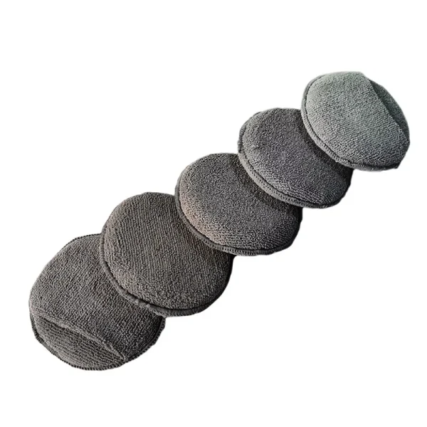 Gąbka do aplikacji wosku z mikrofibry do pielęgnacji lakieru samochodowego – Inch Gray Wax Wax Sponge