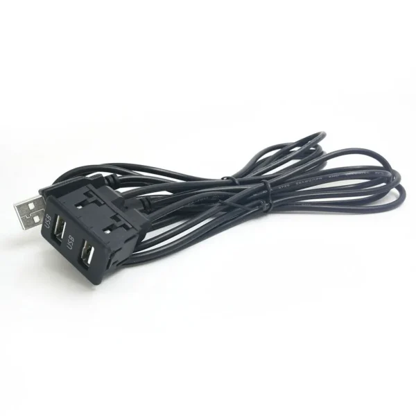 Kabel przedłużający USB do deski rozdzielczej samochodu – wysokiej jakości podwójny panel USB do Toyoty i Volkswagena