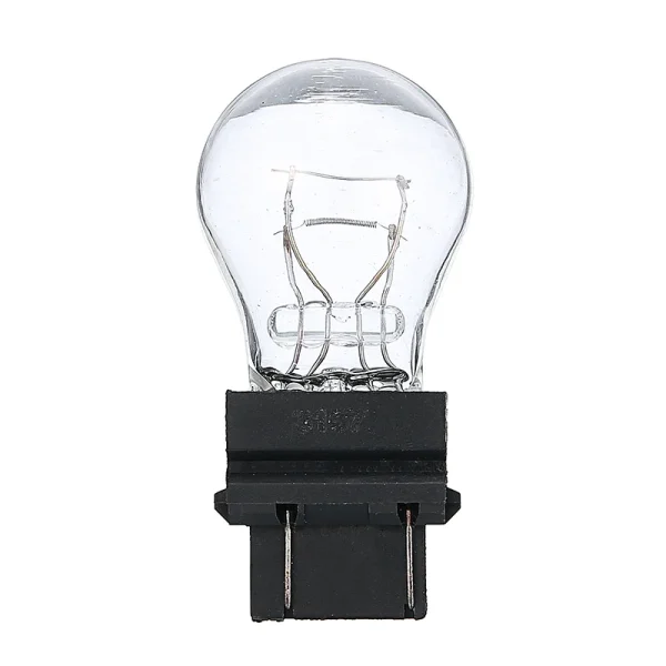 Żarówki 12V P27 7W 3157, bursztynowe, do świateł tylnych i cofania, do Jeepa Compass i Grand Cherokee (2 szt.)