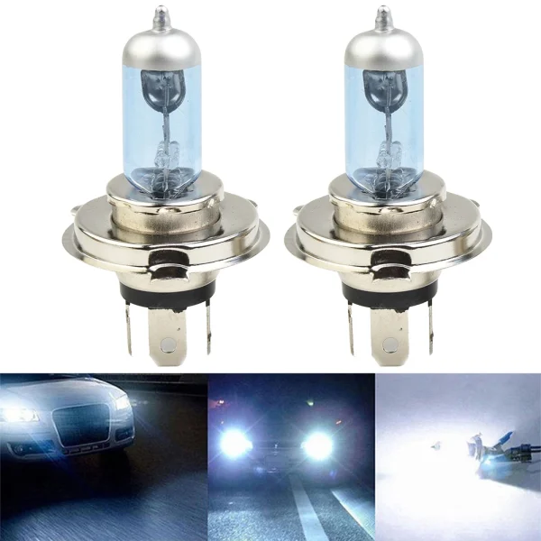 Ulepszone reflektory samochodowe H4 100W 4500K ksenonowe halogenowe – 2 szt. dla lepszej widoczności
