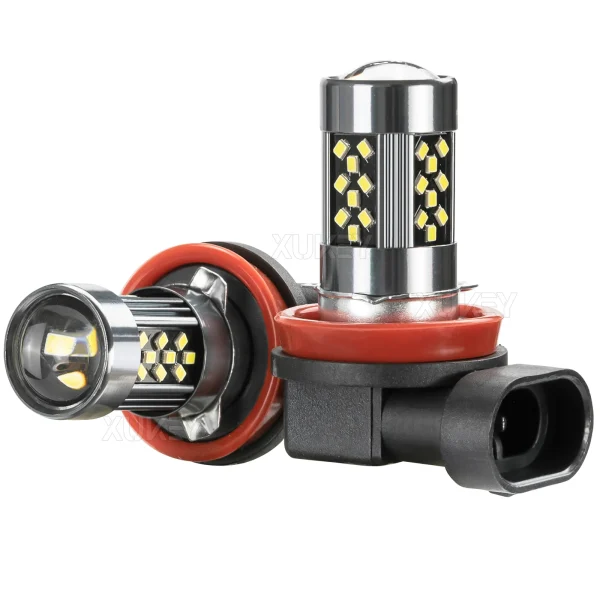 Żarówki przeciwmgielne LED H11 – 2 szt., 6000 K, zimna biel, 3 razy jaśniejsze niż halogeny do samochodów ciężarowych Chevy GMC