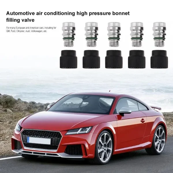 Rdzenie zaworów kulowych portu serwisowego klimatyzacji High Side – 5 szt. akcesoriów do naprawy klimatyzacji samochodowej GM VW