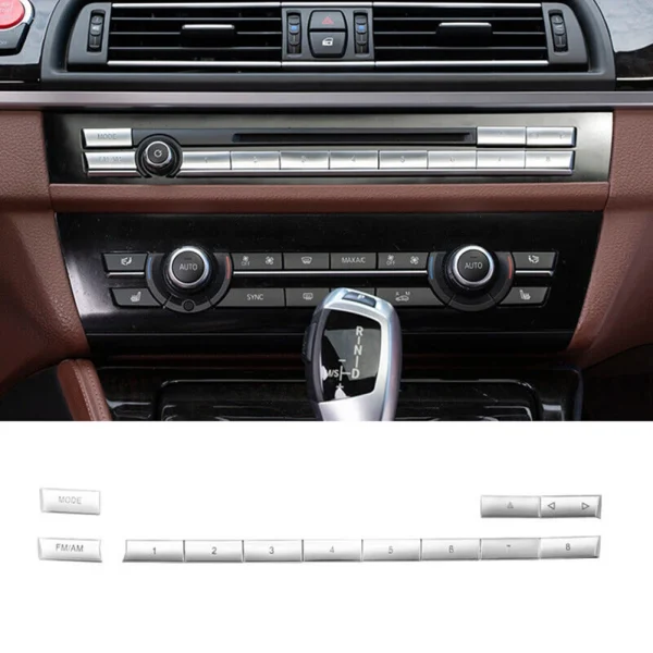 Zestaw 12 elementów na konsolę środkową z tworzywa ABS Premium do BMW serii 5, 6 i 7 F10