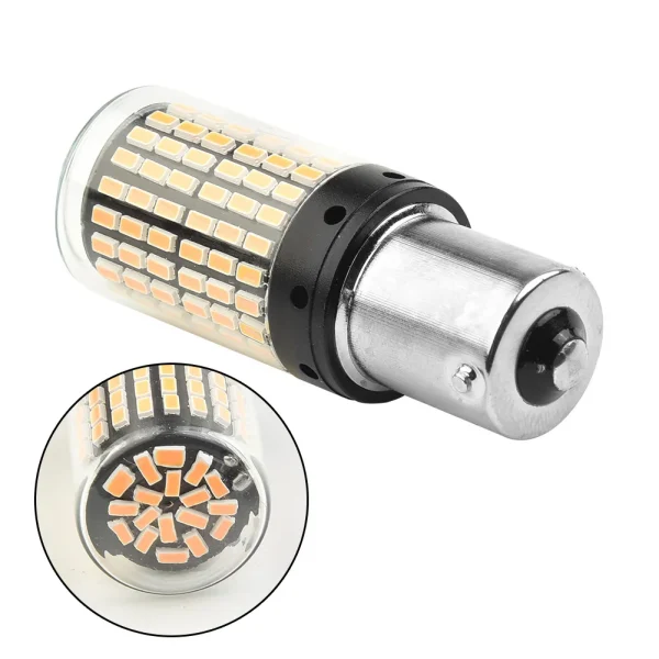 Żarówka kierunkowskazu LED BAU15S 7507 żółta - PY21W 5009 Akcesoria samochodowe bez błędów Canbus