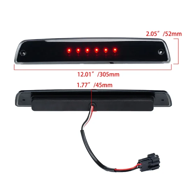 Trzecie światło stopu montowane wysoko do Dodge Ram 1500 2500 3500 (1994–2002) – światło sygnalizacyjne LED do bagażnika