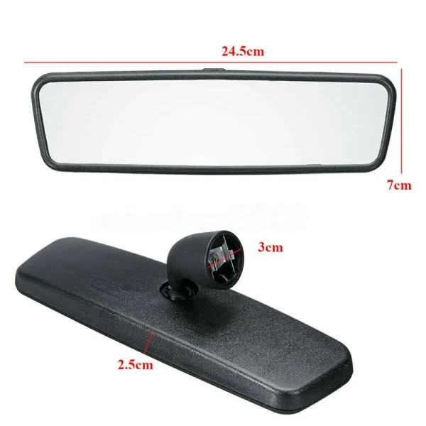 VW Bora Jetta Golf GTI Rabbit Passat Tiguan Lupo Touran lusterko wewnętrzne - szkło przezroczyste, korpus czarny