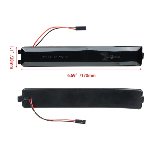 Dynamiczne żółte kierunkowskazy LED POSSBAY do Forda F-150 Raptor 2009-2014, przyciemniane czarne obrysy lusterek bocznych