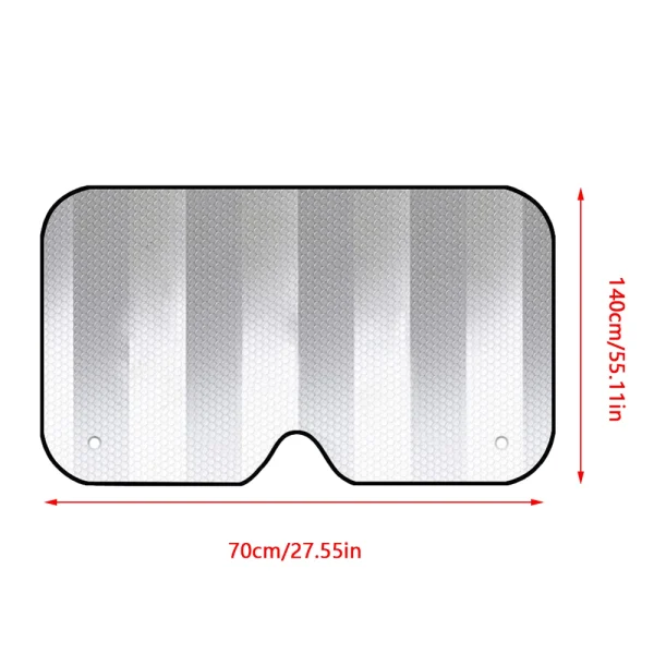 Osłona przeciwsłoneczna na przednią szybę samochodu - parasol chroniący przed promieniowaniem UV i izolujący termicznie do samochodów osobowych, SUV-ów i sedanów