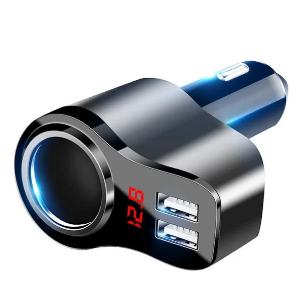 Adapter zapalniczki samochodowej 12 V DC – dwukierunkowe gniazdo do urządzeń iPhone i Xiaomi