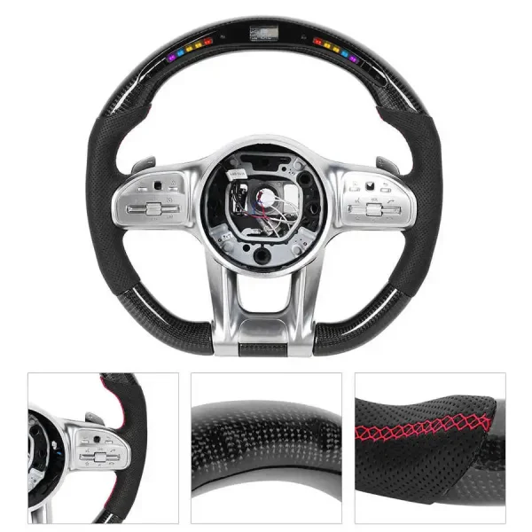 Kierownica AMG Performance LED Race z wyświetlaczem cyfrowym do Mercedes-Benz klasy A/B/C/E/S/G/GLC/GLE (2010+)