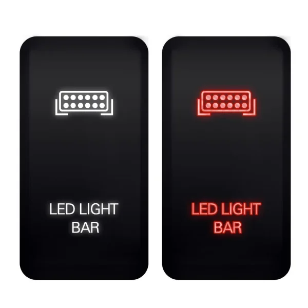 Przycisk przełącznika listwy świetlnej LED do Toyoty Tacoma, FJ Cruiser, 4Runner i Highlander - przełącznik 12 V
