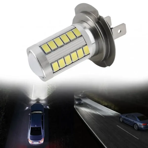 Uniwersalna żarówka LED H7 360 stopni, superjasna, do świateł przeciwmgielnych samochodowych – wysoka wydajność, łatwa instalacja
