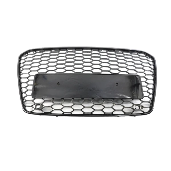 Grill RS5 w stylu błyszczącej, czarnej, sześciokątnej siatki wyścigowej do Audi A5 S5 2013-2017