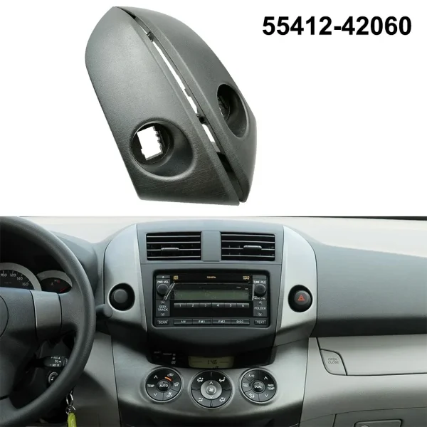 Srebrny panel środkowy deski rozdzielczej do Toyoty RAV4 2006-2012 - łatwy montaż i najwyższa jakość