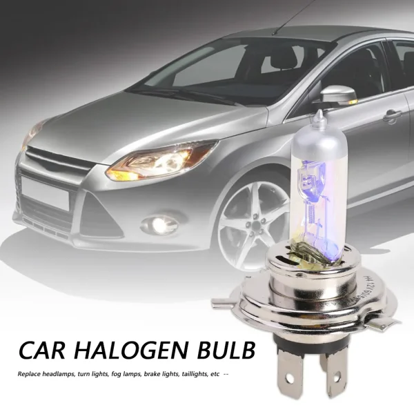 Superjasna żarówka halogenowa H4 12V 3000K 60/55W zapewniająca lepszą widoczność reflektorów samochodowych