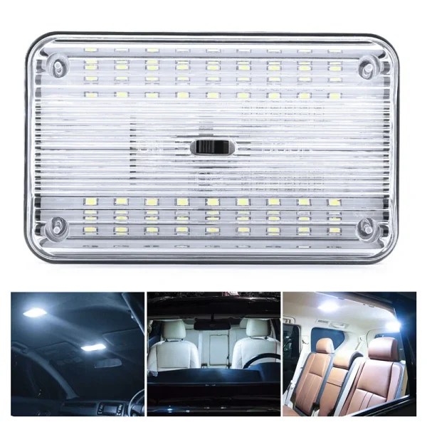 Wysokiej jakości 36-diodowa lampa sufitowa do wnętrza samochodu – 12 V, superjasna lampa do czytania na dachu, elegancka stylizacja pojazdu